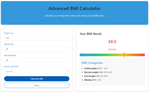 Body Mass Index (bmi) calculator